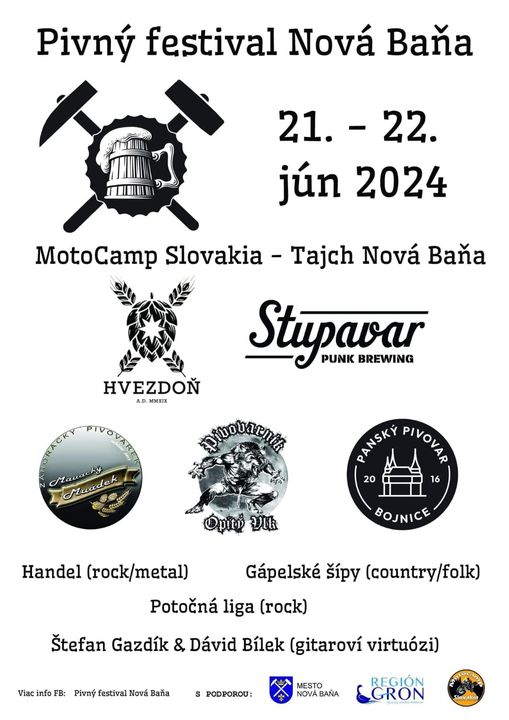 Pivný festival Nová Baňa 22.5.2024
